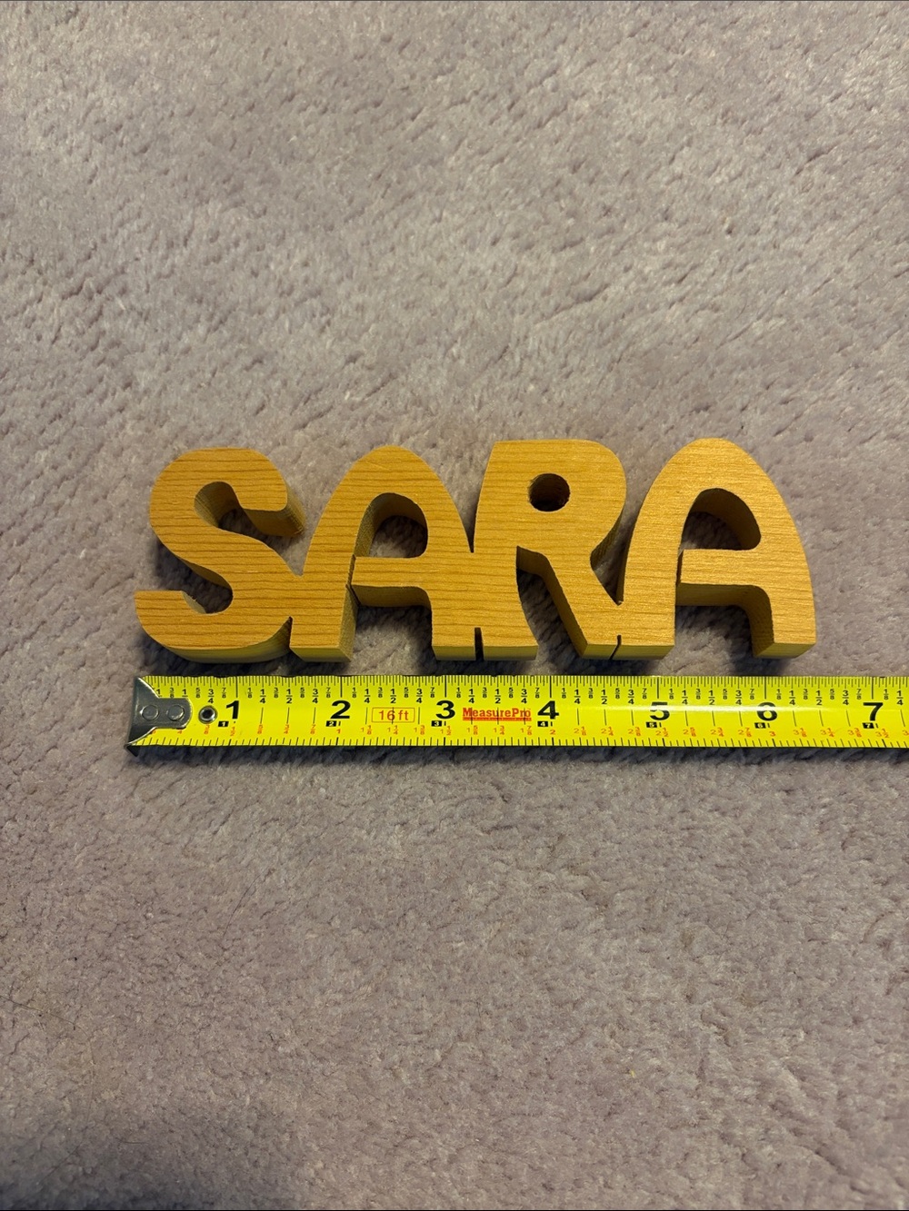 Custom Freestanding Wooden Name Sign Decor - "SARA"